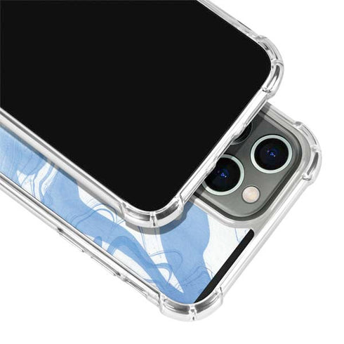 Blue Marbling iPhone 15 Pro Clear Case